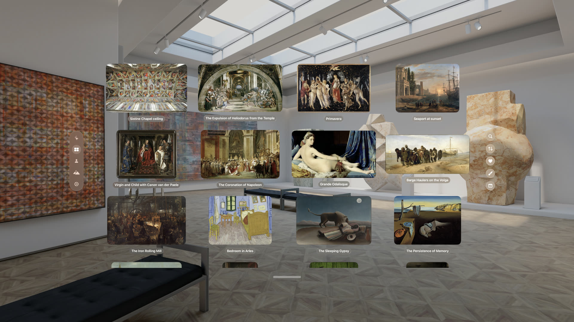Masterpieces 3D collection grid